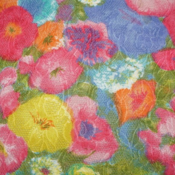 Vintage 60s Rainbow Floral Shift Dress - Picture 3 of 9